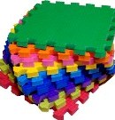 разноцветный коврик пазл конструктор из плиток 33*33 см
